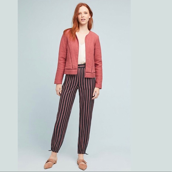 ANTHROPOLOGIE Silky Striped Jogger - Picture 3 of 7